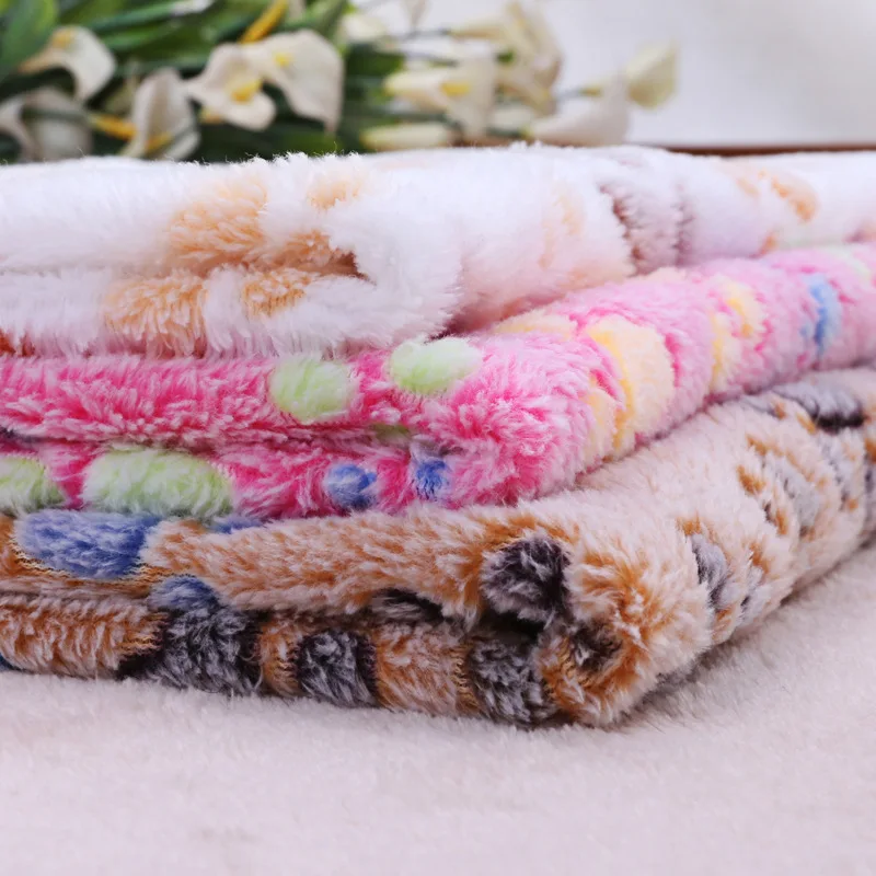 Hot Warm Pet Fleece Blanket Bed Mat Pad Cover Cushion For Dog Cat Puppy Animal Winter Supplies