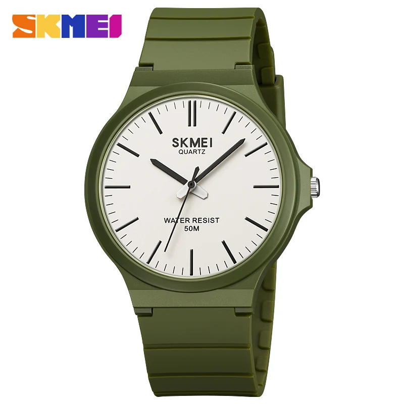 SKMEI Fashion TPU Strap 3Bar Waterproof Watches New Style Casual Quartz Wristwatches Mens For Male Time Clock reloj hombre