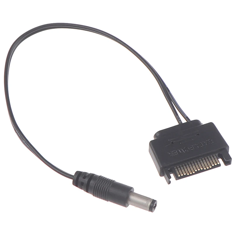 1Pc SATA Male To DC 5.5*2.1mm 12V power supply SATA to DC Cable 20cm