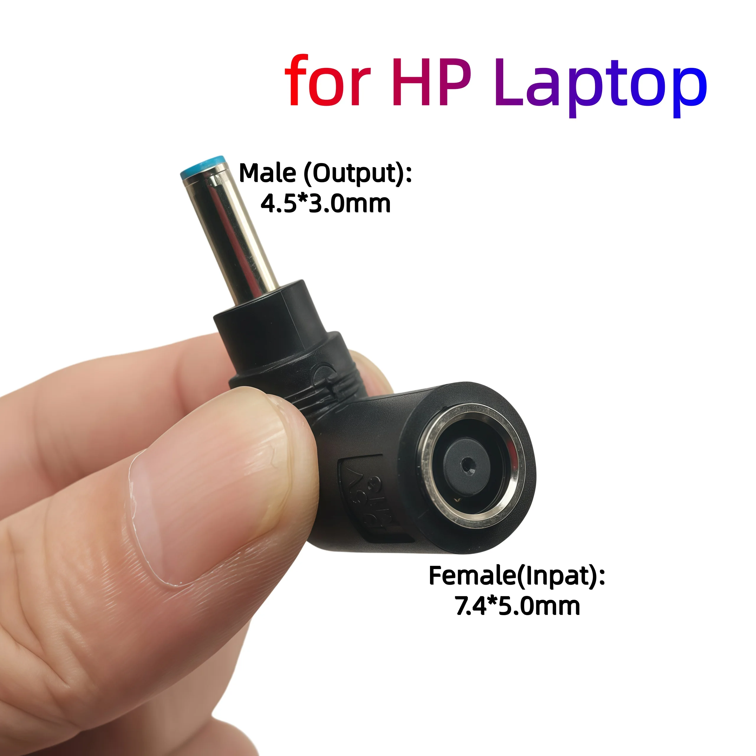 DC Power Adapter plug for HP Dell DC Jack 7.4*5.0mm Female to 4.5*3.0mm Male with pin Converter for Laptop Notebook