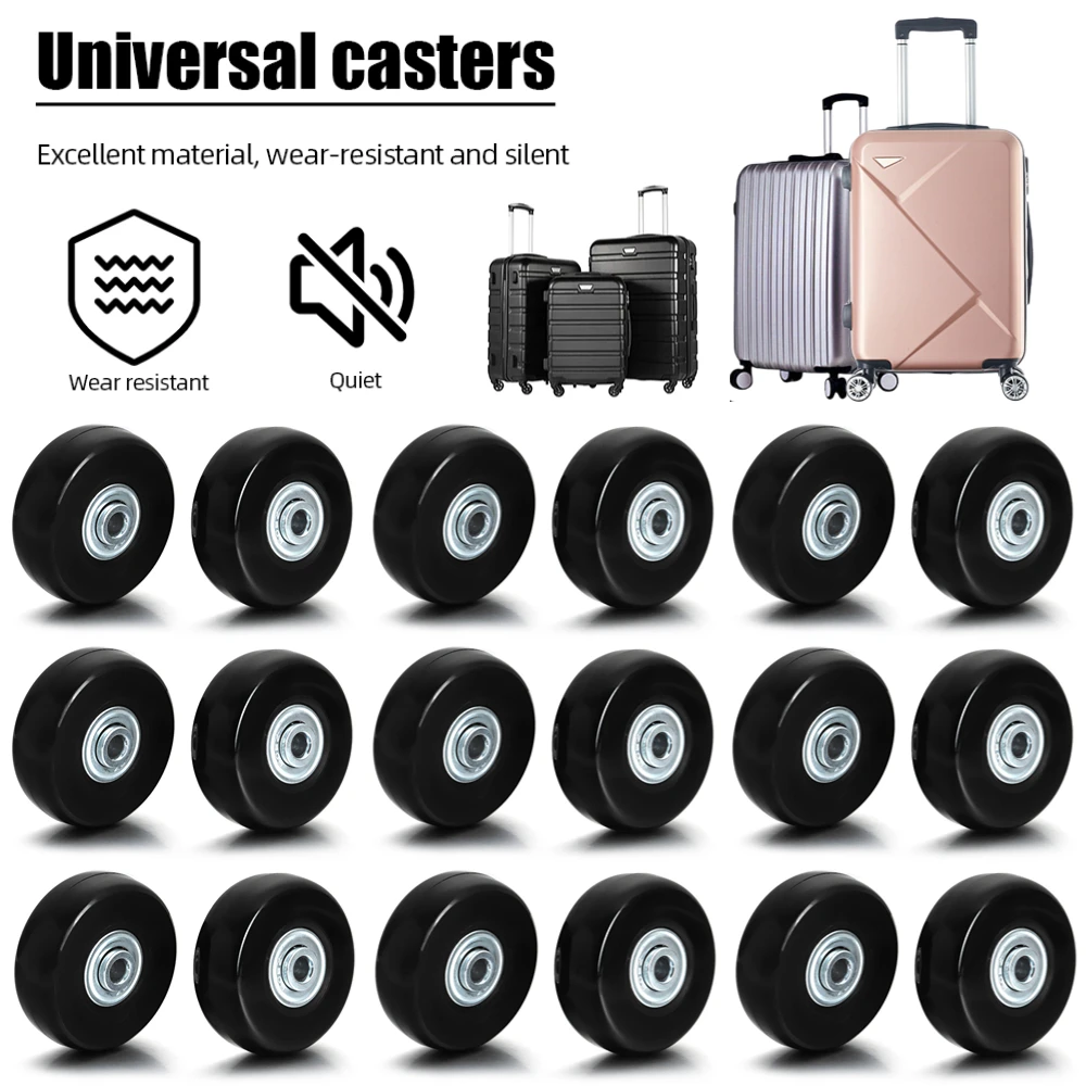 2PCS Luggage Wheels 40/50/60/70mm Trolley Case Wheels Replacement Axles Suitcase Wheel Parts For Furniture Suitcase Caster