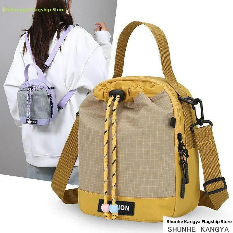 

Outdoor Hiking Portable Water Bottle Cup Bag Unisex Lightweight Mobile Phone Small Backpack Multi-Functional Crossbody Bag