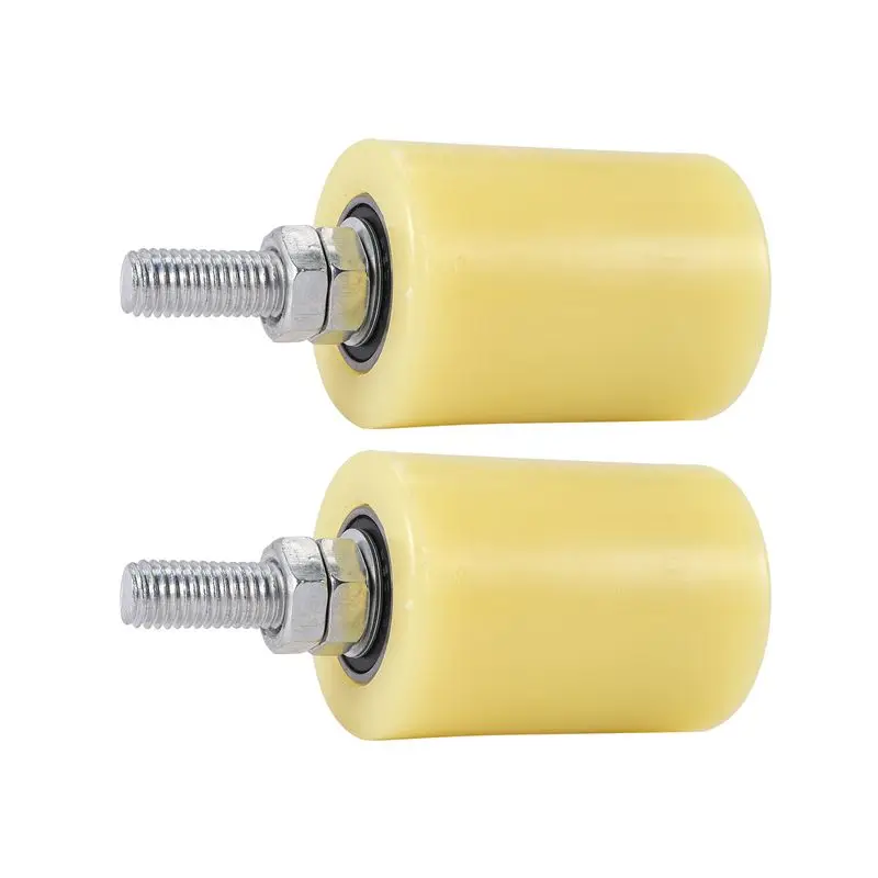 AEE3-2PCS 50X70mm PP Staal Platte Rollager Begeleiden Wiel 6201 M12 Schroef Voor Elektrische Deur Schuifpoort