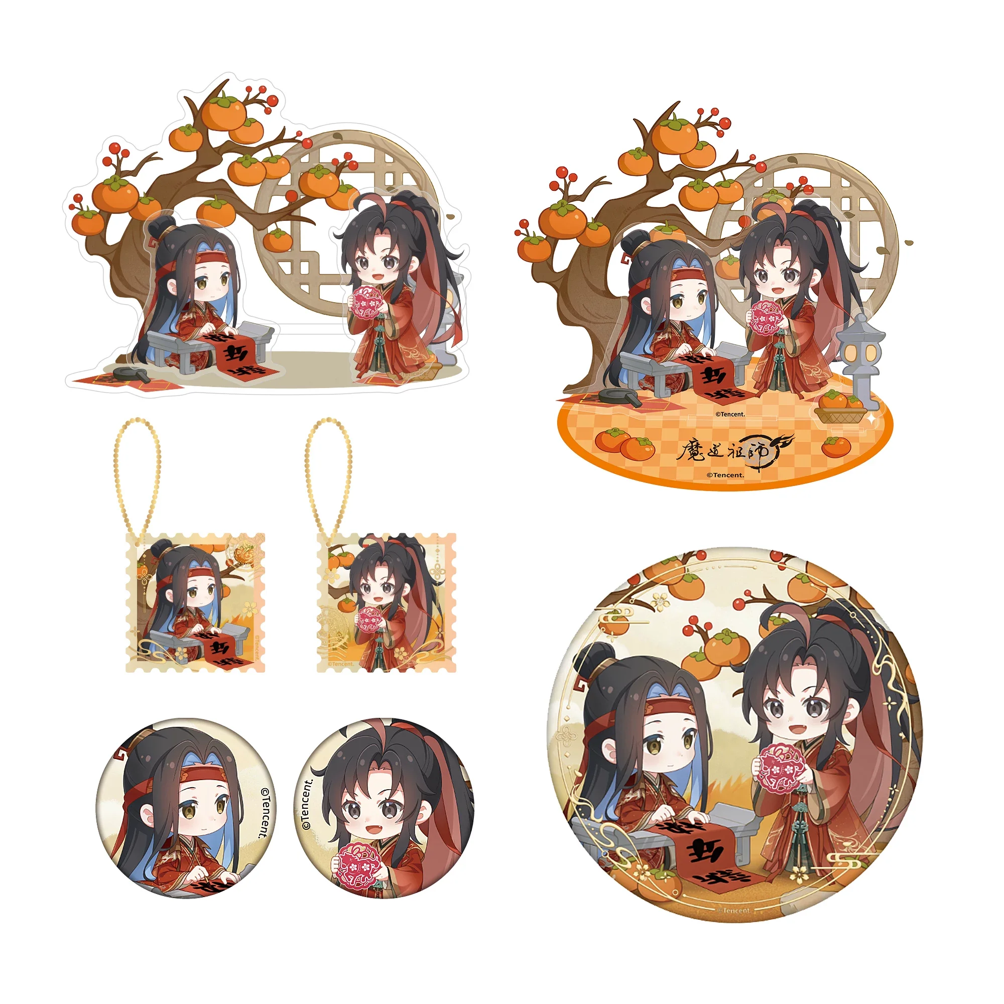 

Sunsyea MDZS Mo Dao Zu Shi Official Merch SSRY Series Wei Wuxian Lan Wangji Badge Acrylic Stand Keychain Refrigerator Magnet