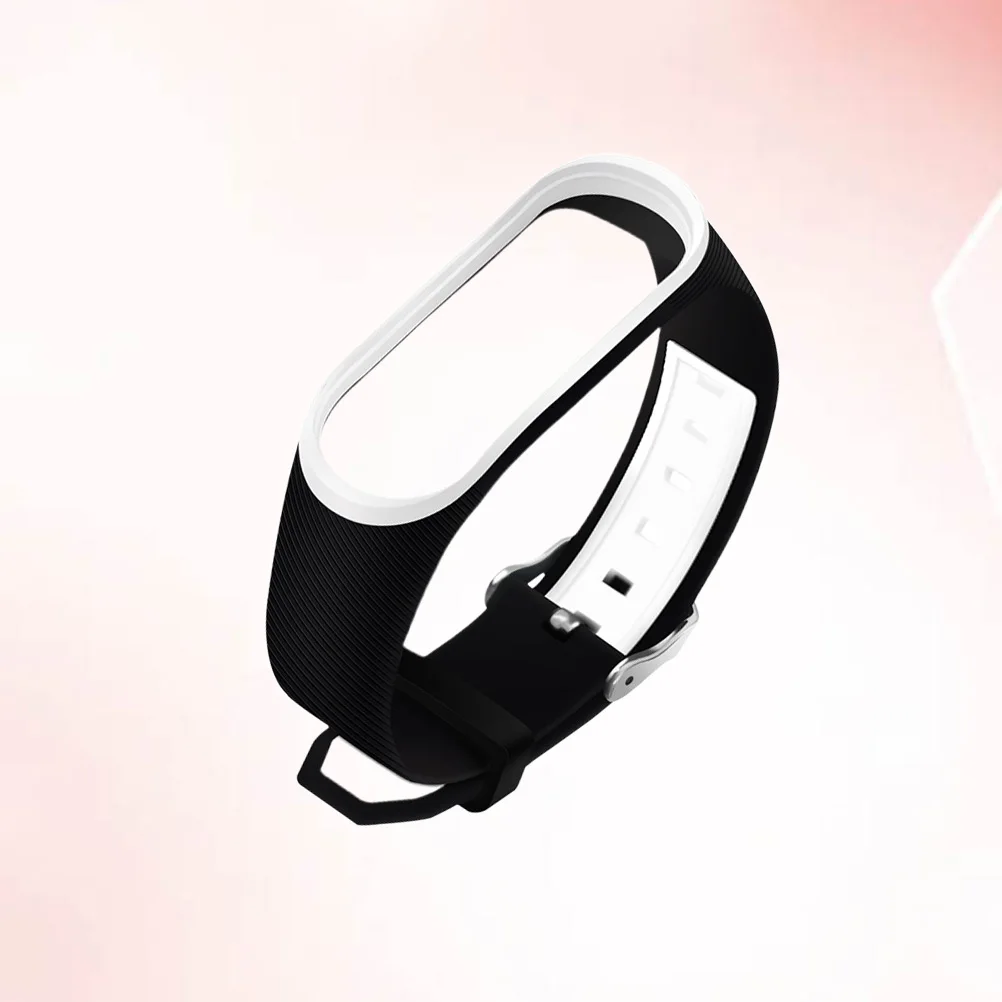 

Silicone Wristband Two Tone Watch Band Minimalist Adjustable Strap For 3 4 Black Unisex Gift Watch Accessories Comfort