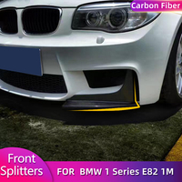 Carbon Fiber Front Bumper Lip Splitters for BMW 1 Series E82 E87 1M Base Coupe 2-Door 2011 Car Racing Front Splitters FRP