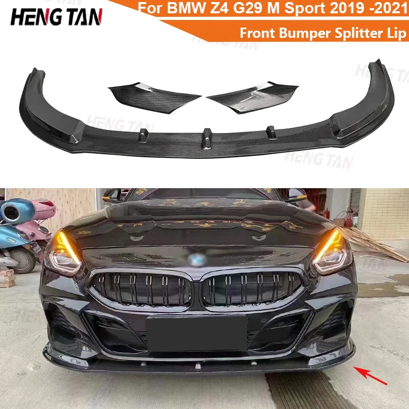 For BMW Z4 G29 M Sport 2019 -2021 Car Front Bumper Splitter Front Lip Chin Spoiler Diffuser Carbon Fiber Parts Upgrade Body kit