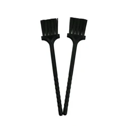 2Pcs Multifunctional Kitchen Brush Razor Cleaning Brush Keyboard Dust Black Nylon Plastic Small Brush for Grinder