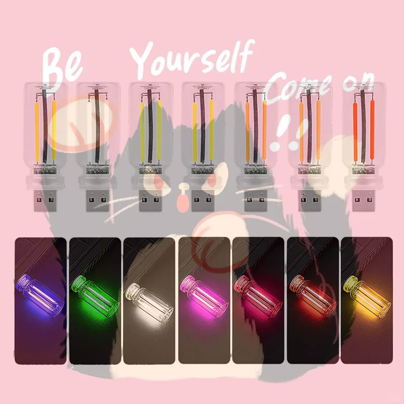 

New USB Interior Car Lights Retro Inspired Portable Plug-in Mood Lamps for Bedroom Car Interior Lighting