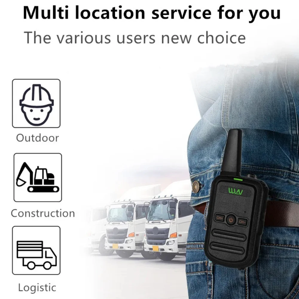 New WLN KD-C52 Mini Handheld Transceiver  UHF400-470MHz  Two Way Radio 16CH Walkie Talkie KD-C51 Upgraded