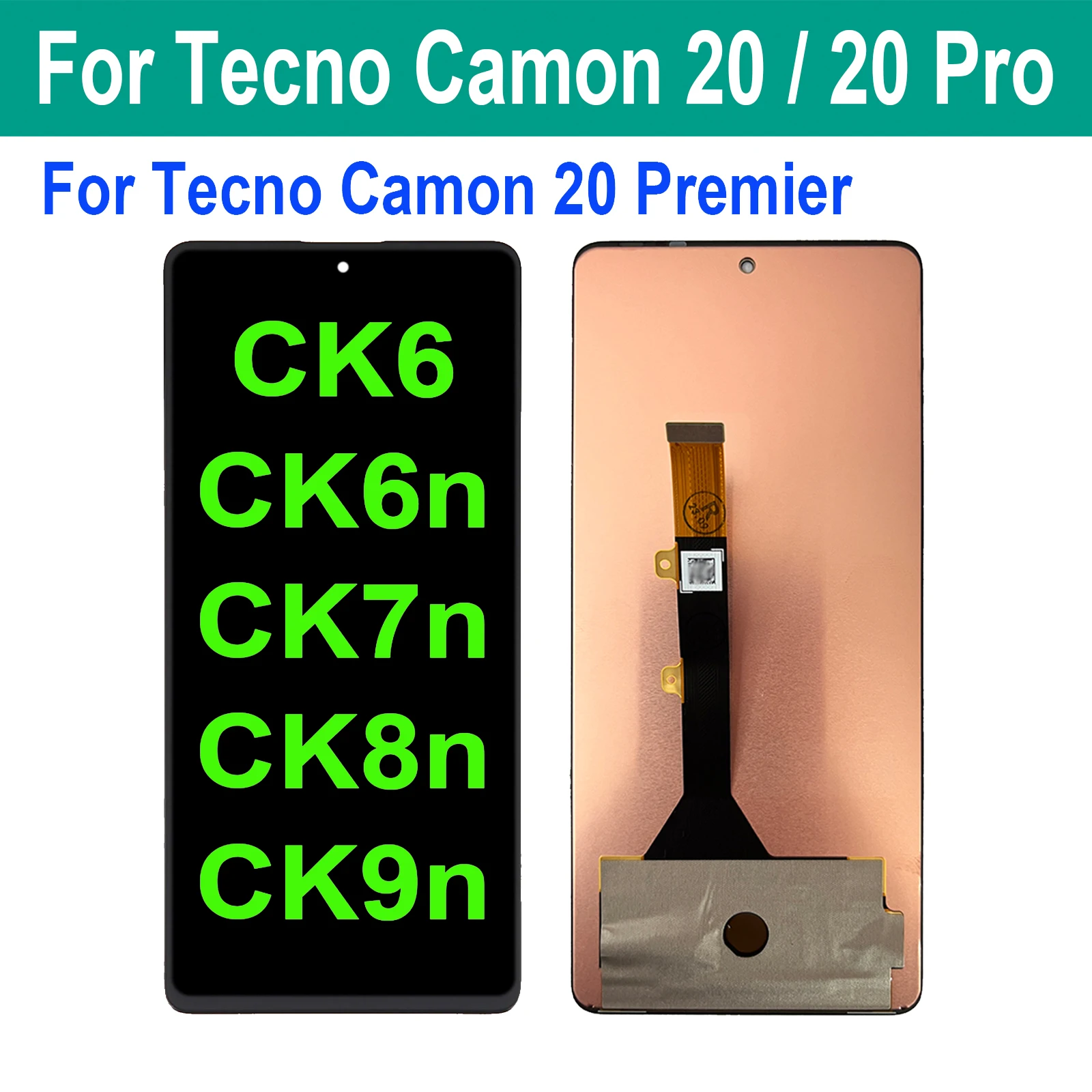 

Original AMOLED For Tecno Camon 20 Pro 5G LCD Camon 20 Premier CK6 CK6n CK7n CK8n CK9n Display Touch Screen Digitizer Assembly