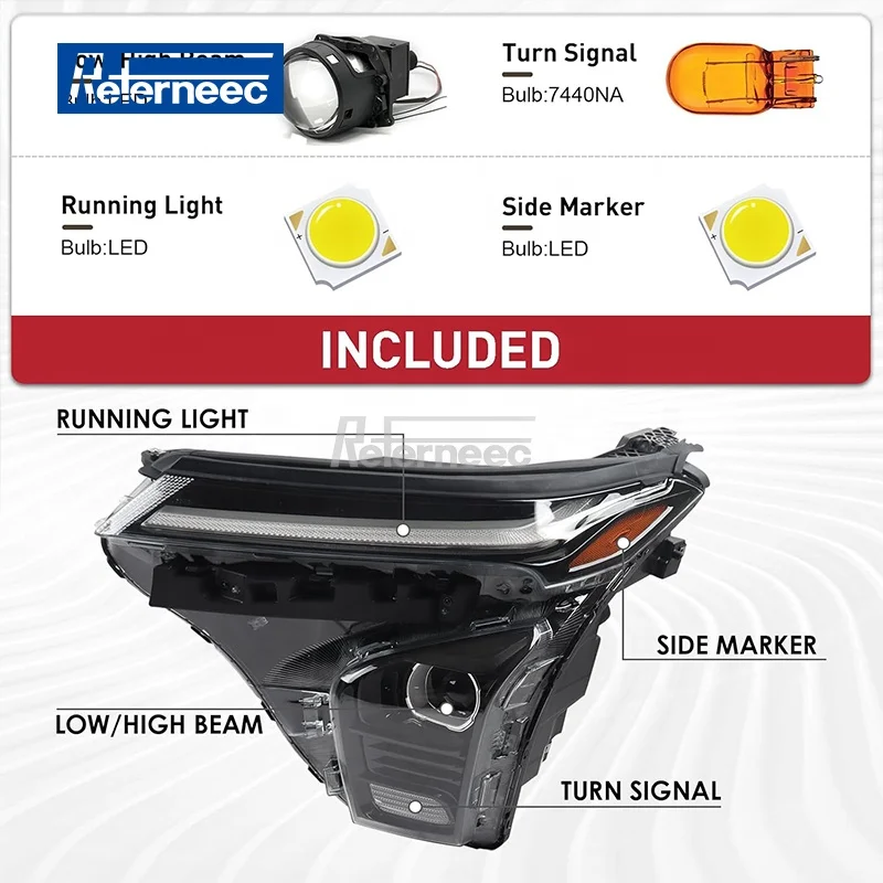 REFERNEEC W/LED DRL Projector Headlamp Assembly Compatible for Chevrolet Trax LT/2RS/Activ 2024-2025 Left Driver Side 42876952