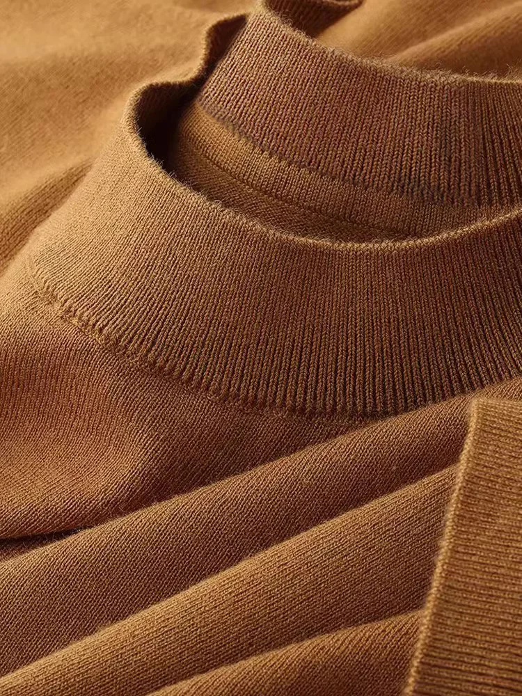 

European Sle Woolen Knitted Sweater Men's Silk Casual Faion Autumn New round Ne Warm Top Quali Crtsmanip