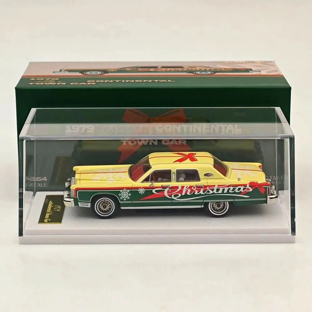 1-64-christmas-1979-continental-town-car-alloy-car-diecast-model-limited-collection-turning-crush-x-sunstar-toy-vehicle-models