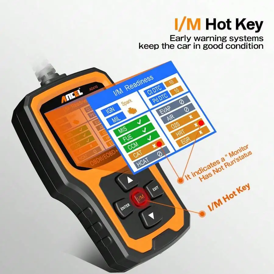 Ancel AD410 OBD2 Scanner Automotive Car Diagnostic Tool, Code Reader Erase Error Codes Multi Languages, Car Stuff For Women,