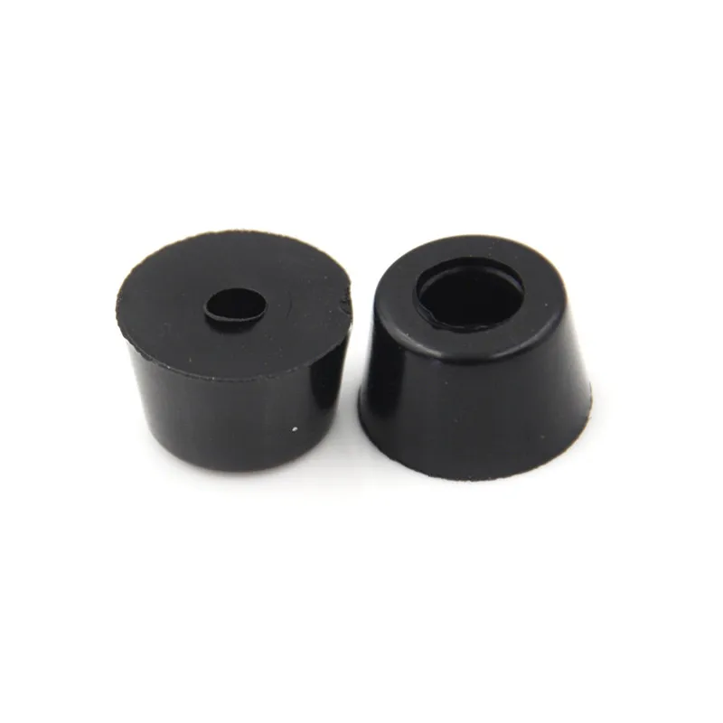 10Pcs 17 x 10mm Round Cabinet Black Rubber Instrument Case Feet Foot Circular