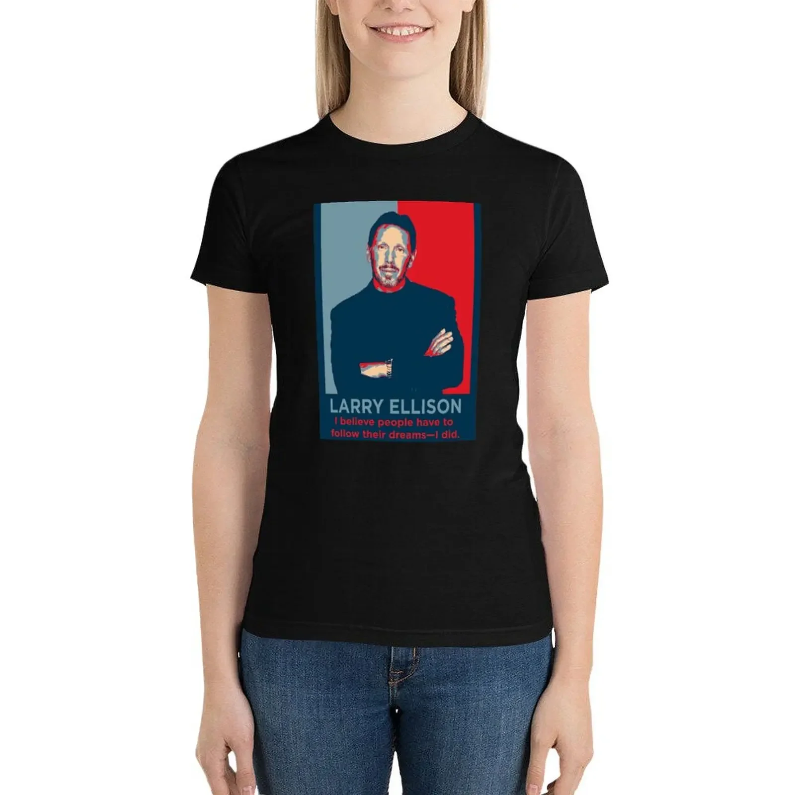 larry ellison T-Shirt tees graphics Top Women