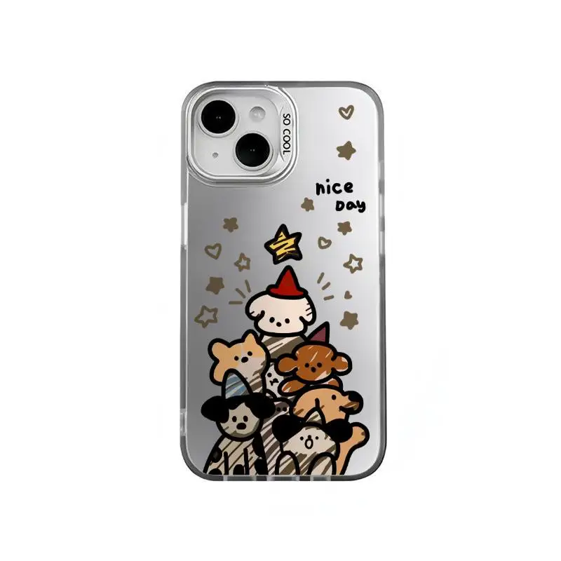 Puppy Christmas Case for iPhone 17Pro 16 15 14 13 12 11 Pro Max XR 7 8 Shockproof Cover Dustproof Casing