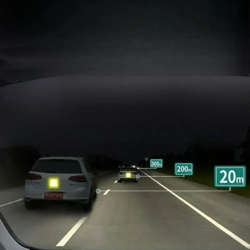 10 قطعة تعزيز نمط أمان القيادة الليلية لمصد السيارة ملصقات شريط أمان عاكس لقطع غيار السيارات