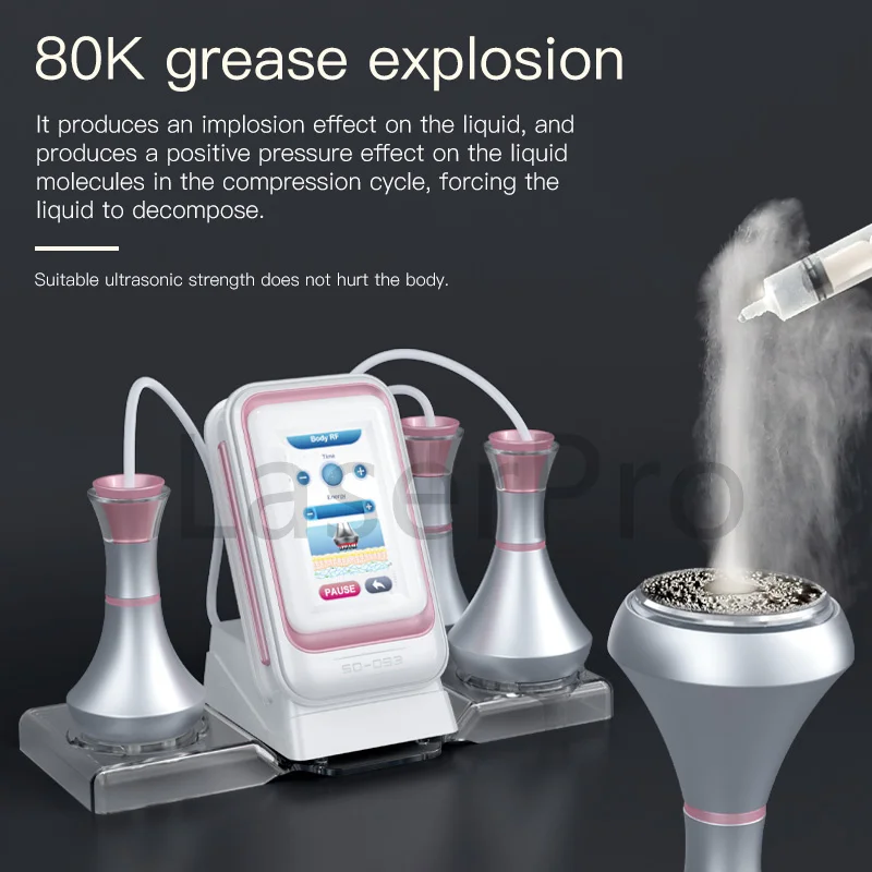 Hot Selling 80k 3 in 1 Ultrasonic Fat Cavitation Machine Belly Fat Burning RFrequency Cavitation Face Body Lift Beauty Machine