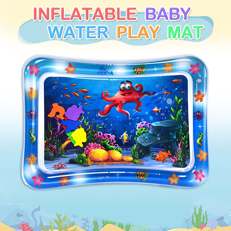 Baby Water Play Mat Inflatable Cushion PVC Infant Tummy Time Toddler Water Pad For Kids Early Education Developing Activity Toys