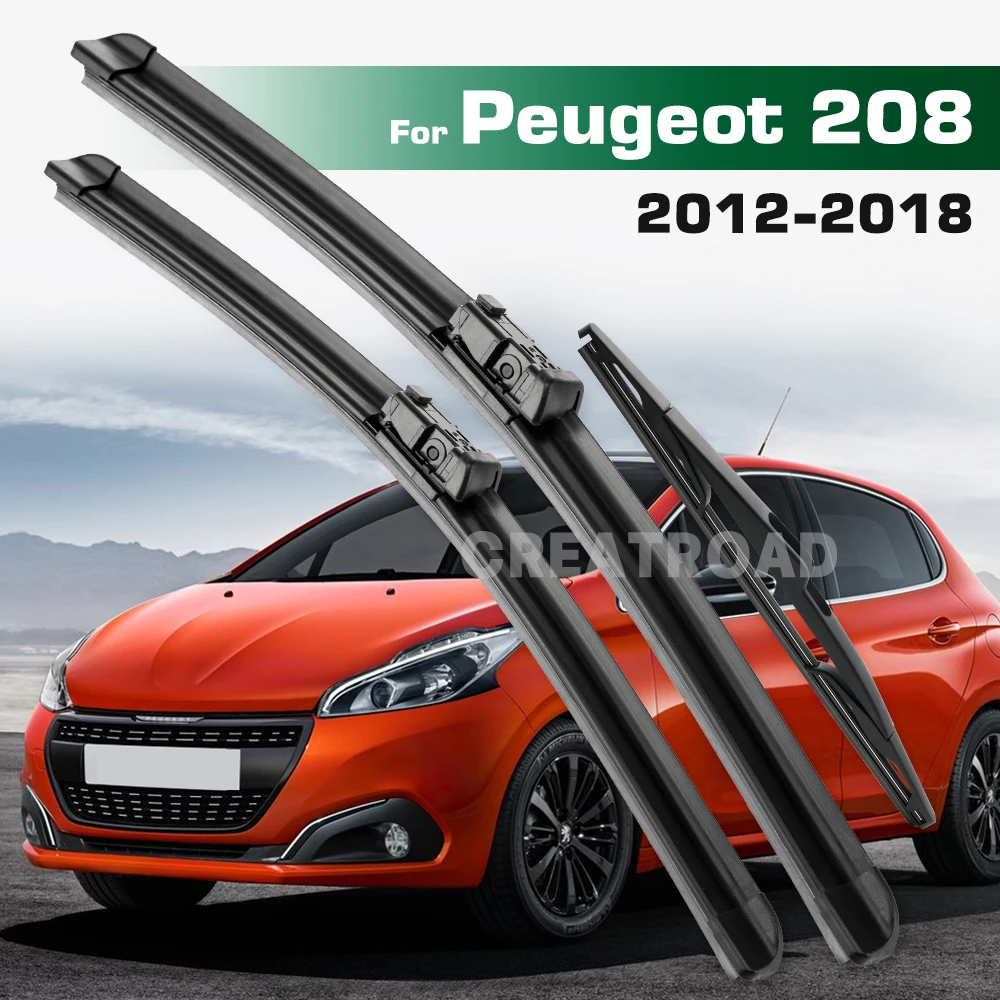 

GREATROAD стеклоочиститель с левым и правым рулем, набор передних и задних щеток стеклоочистителя для Peugeot 208 2012-2018, щетки для лобового стекла и окон