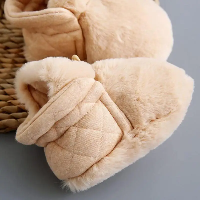 Cotton Baby Booties Lightweight Non-Slip Baby Girl Boy Slippers Indoor Infant Cotton Shoes House Shoes Toddler Booties For