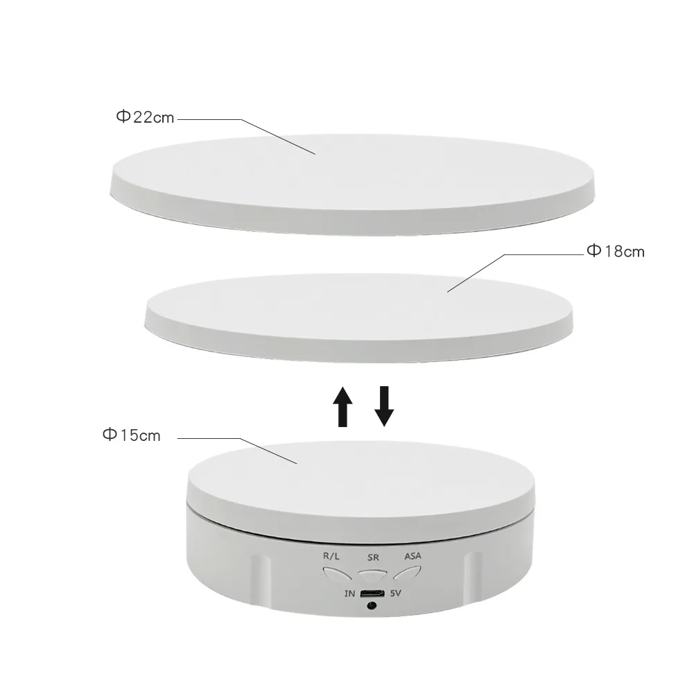 Imagem -03 - Suporte de Exibição Giratório de Jóias Elétricas Rotação de 360 ° Base de Combinação 3-em1 Cabine de Cosméticos rc 3-em-1