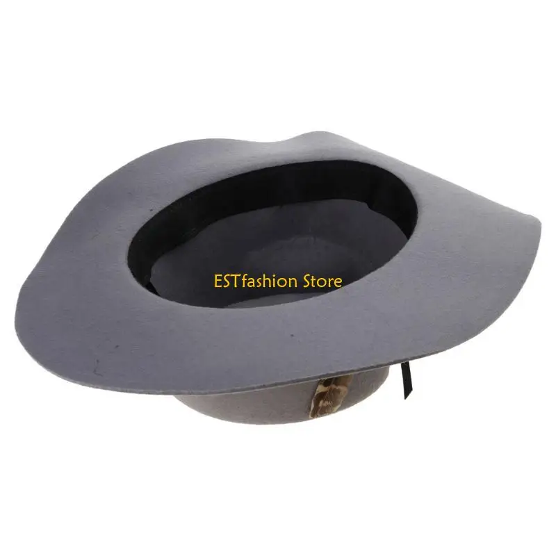 

Y5GC Шляпа-трилби в британском стиле, потертая шляпа-федора для джентльменов, походов, путешествий