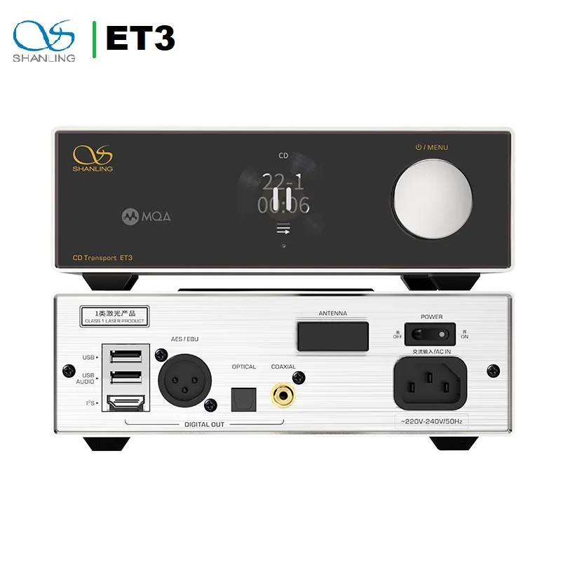 

Shanling ET3 HD CD Transport Player Full-Featured Digital Turntable Upfrequency DSD USB Output