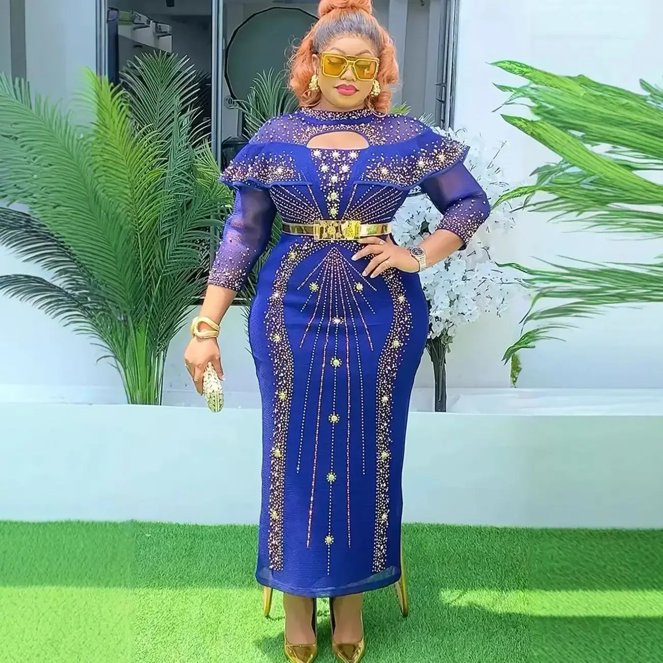 

Plus Size African Party Dresses for Women 2025 New Fashion Dashiki Ankara Wedding Evening Gown Elegant Turkey Muslim Maxi Dress