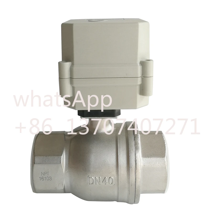 DN40 Electric Ball Valve 2 Way 1-1/2'' SS304 Motor Operated Valve AC110V-230V 3/4/7 Wires with signal feedback CE Certified