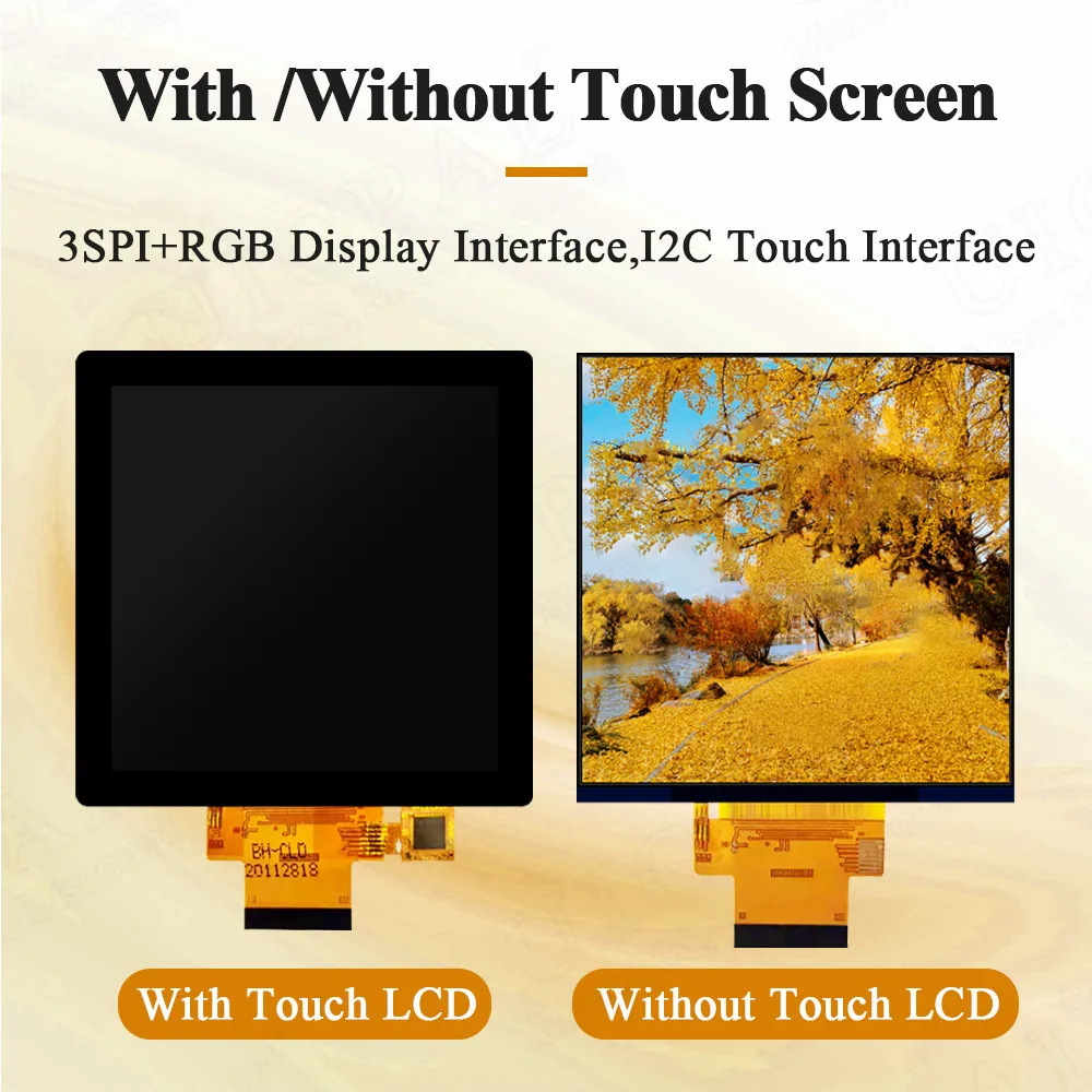 

4.0 Inch TFT LCD Display Screen Module Square 480*480 3WSPI RGB 18Bit 40Pin 3.3V ST7701S with Touch GT911 HDMI Drive Board
