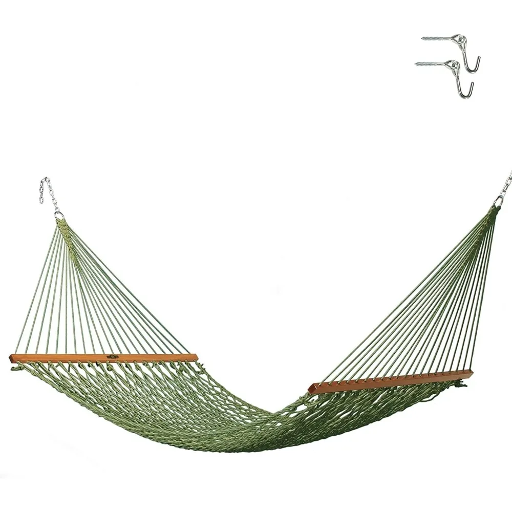 

Single Meadow DURACORD Rope Hammock with Free Extension Chains & Tree Hooks, Handcrafted in The USA, Accommodates 1 Person, 450
