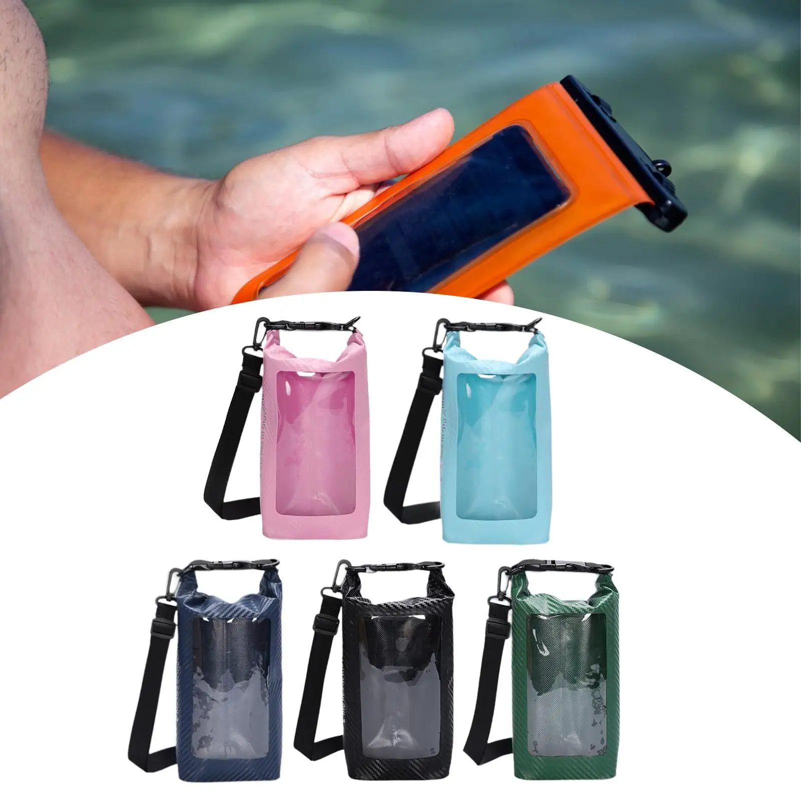 

Водонепроницаемый чехол для телефона, 2 л, уличный мешок с регулируемым ремешком, сухая сумка, водонепроницаемая сумка для пляжа, кемпинга, путешествий, серфинга, треккинга