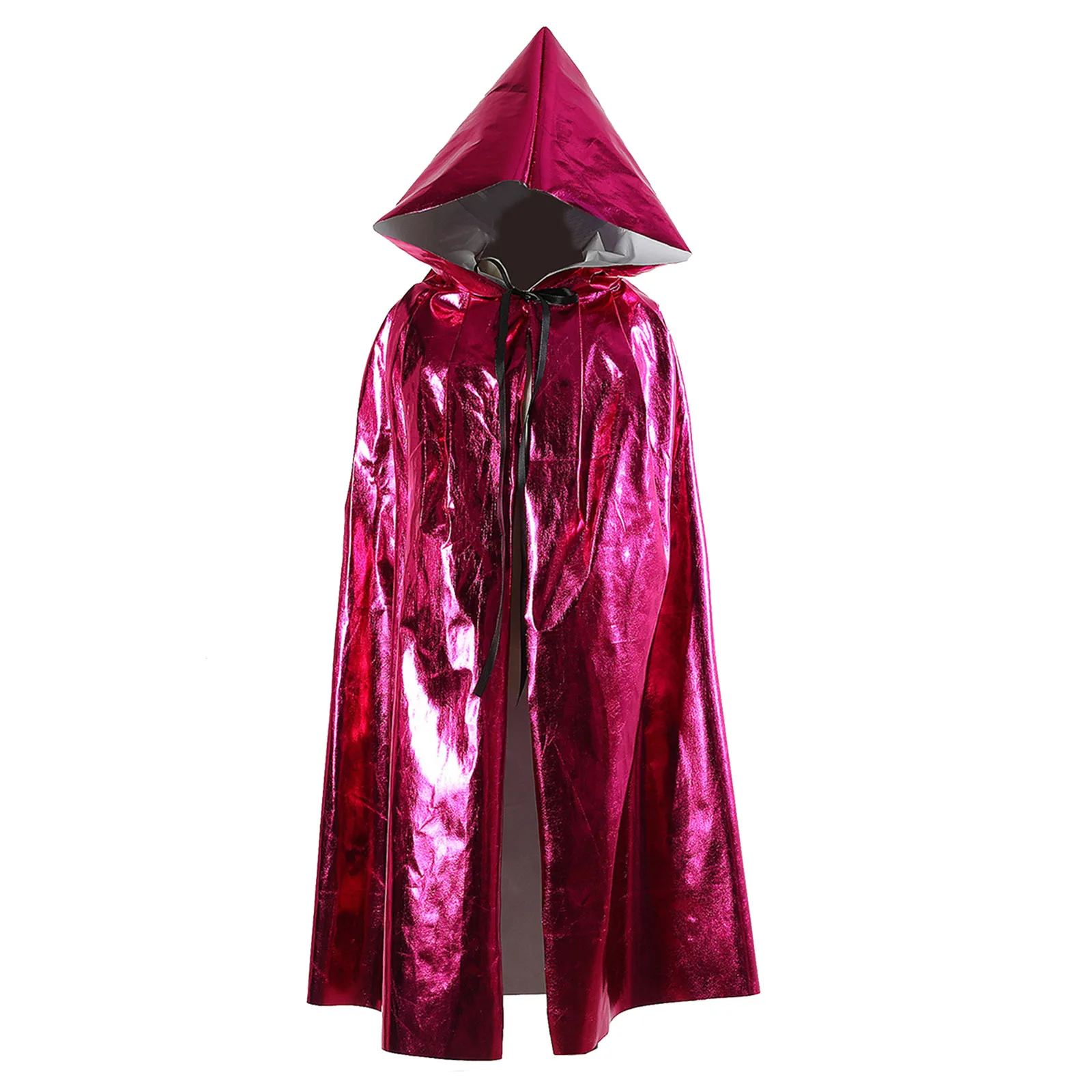 Kinder Meisjes En Jongens Glanzend Metallic Cape Cape Halloween Heks Vampier Cosplay Mantel Kostuum