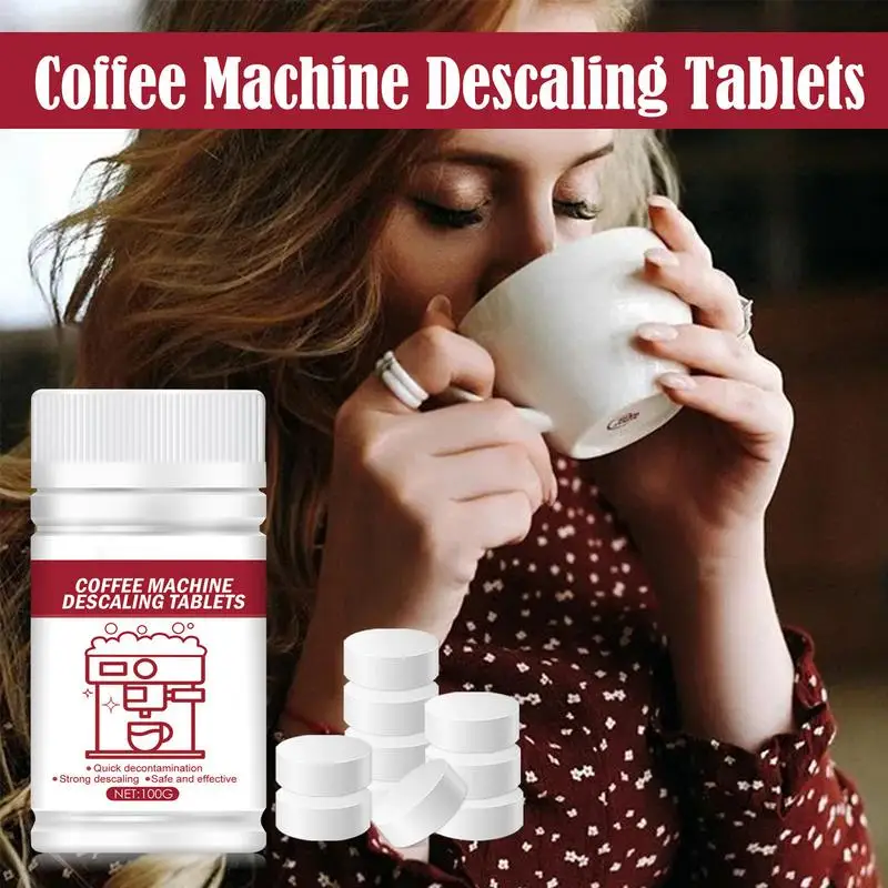 Descaling Tablets Effervescent Tablet Descaling Agent Solid Cleaner Tablets 100g Descaler Coffee Machine Remove Mineral Build Up