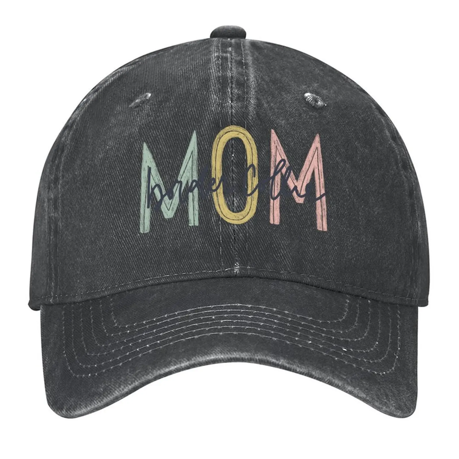 

Border Collie Mom Hand Lettering Baseball Cap Anime Mountaineering designer cap Hat men Golf Women Men's