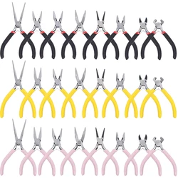 8 Pcs Jewelry Pliers Tools & Equipment Kit Long Needle Round Nose Cutting Wire Pliers For DIY Jewelry Making Tool Accessories