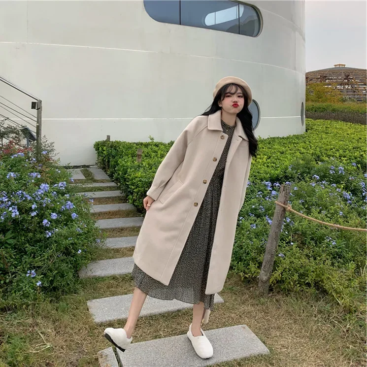 

Hepburn wind in the long paragraph wool tweed coat female button autumn and winter 2024 new temperament small sub jacket niche