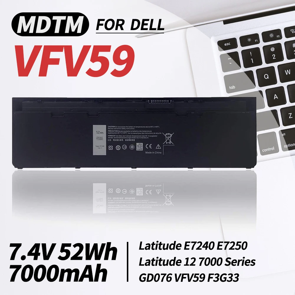 

Аккумулятор VFV59 для ноутбука Dell Latitude E7240 E7250 HJ8KP F3G33 KWFFN 0KWFFN KKHY1 0KKHY1 0VFV59 W57CV NCVF0 WG6RP 0WG6RP WD52H