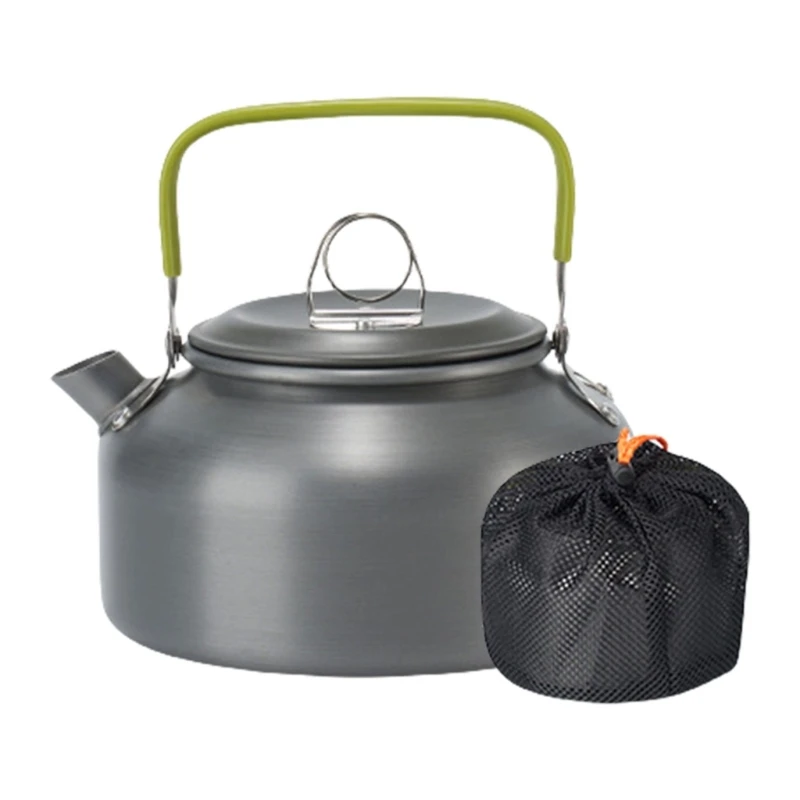 Camping Pots Water Boilers Outdoor Aluminum  Alloys Teas Kettle Portable Teapot Hanging Pots Cookware for Camping, Travel