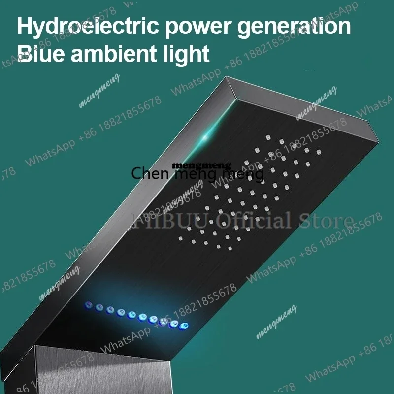 

Luxury Shower For Bathroom With Digital Display Pressurized Top Nozzle Rain Head Shower Room Wall Mounted Shower Set SS51