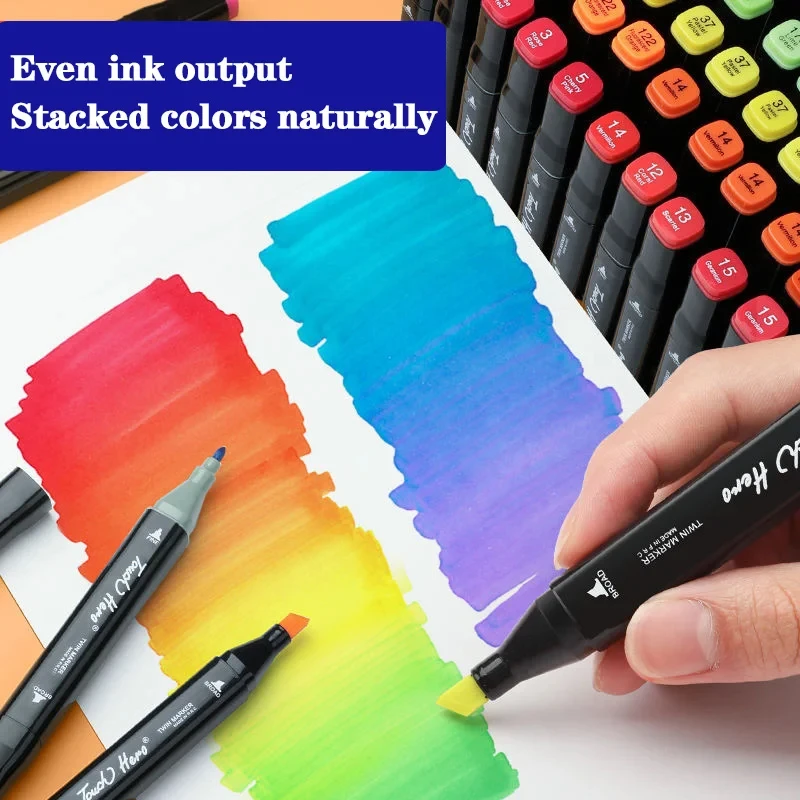 Marker Pen 60 80 96 Colors Art Painting Sketch Pen Double Ended Plumones Posca Marcadores Colores Rotuladores Art Supplies