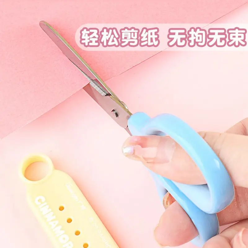 Sanurgente-Juste de protection pour ciseaux pour étudiants, Cinnamoroll sûr, Kuromi Handmade Clipper, Cute Gifts, School Supplies, Staacquering Scissors