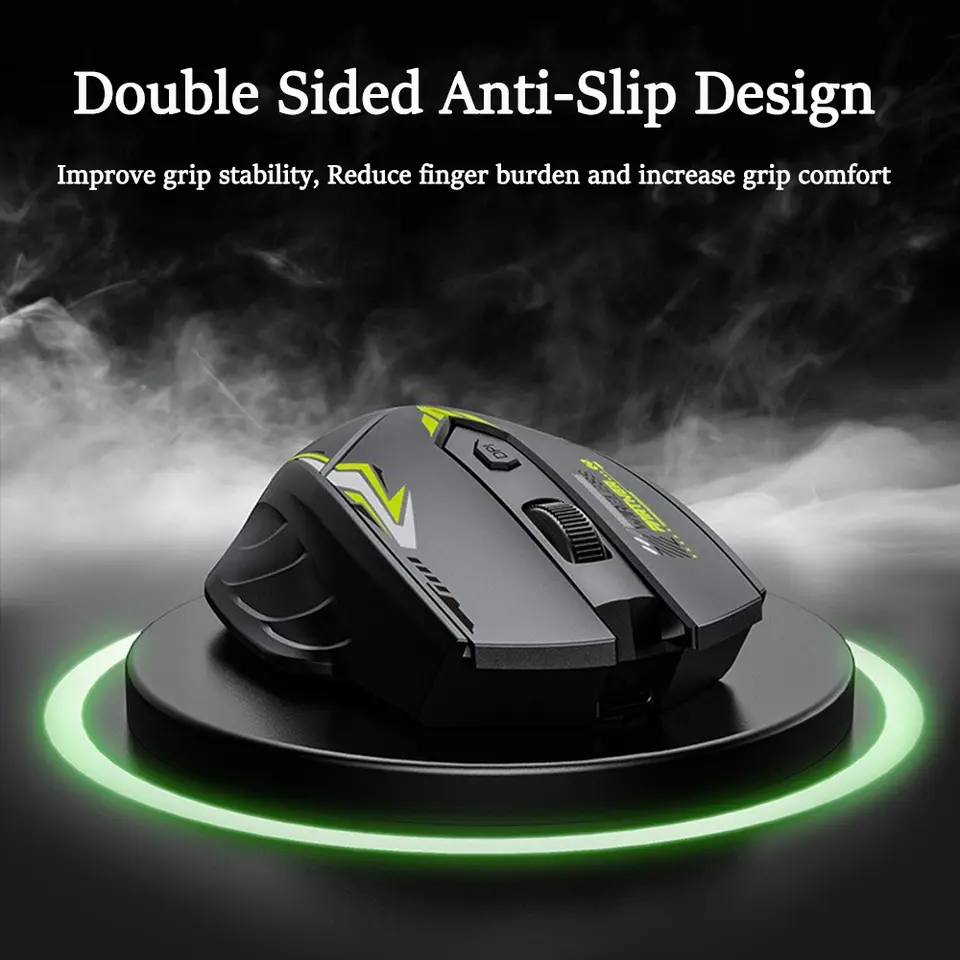 2.4G Wireless Mouse Dual-Mode Bluetooth Mouse 6Buttons Silent Gaming Mice Rechargeable E-Sports Mouse 1600DPI Office Mice For PC - 6