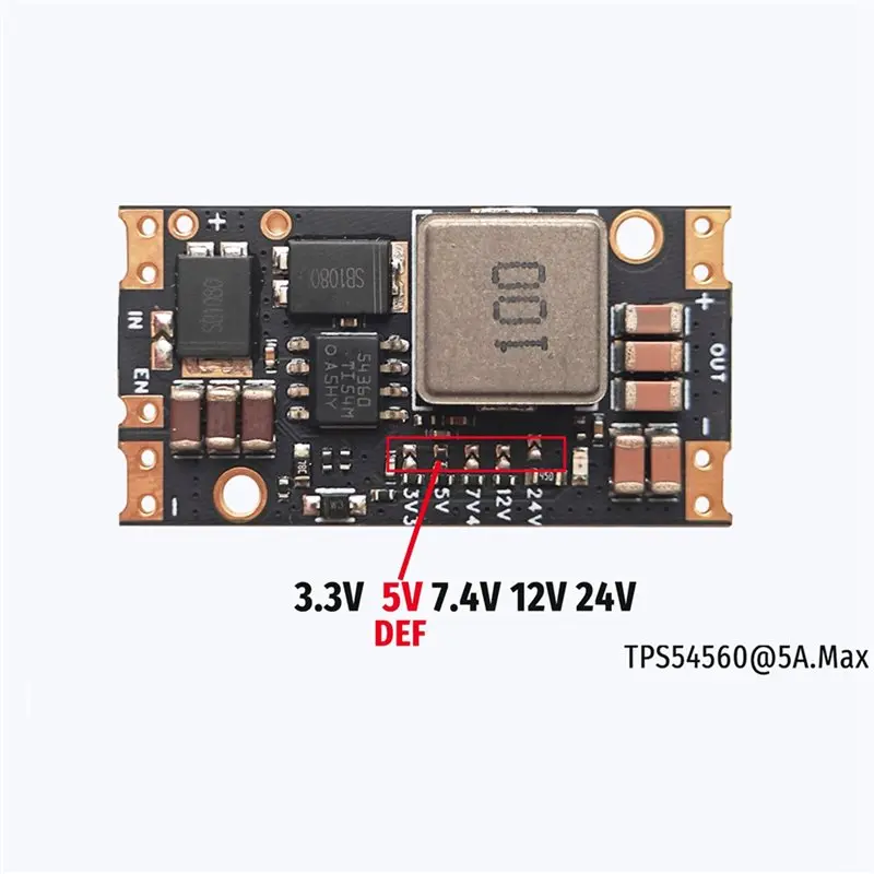 WORTHOWN-5X Buck Step-Down Power Module Buck DC/DC Power Module 60V Max Input 3.3/5/7.4/12/24V Output 5A Max Current TPS54560