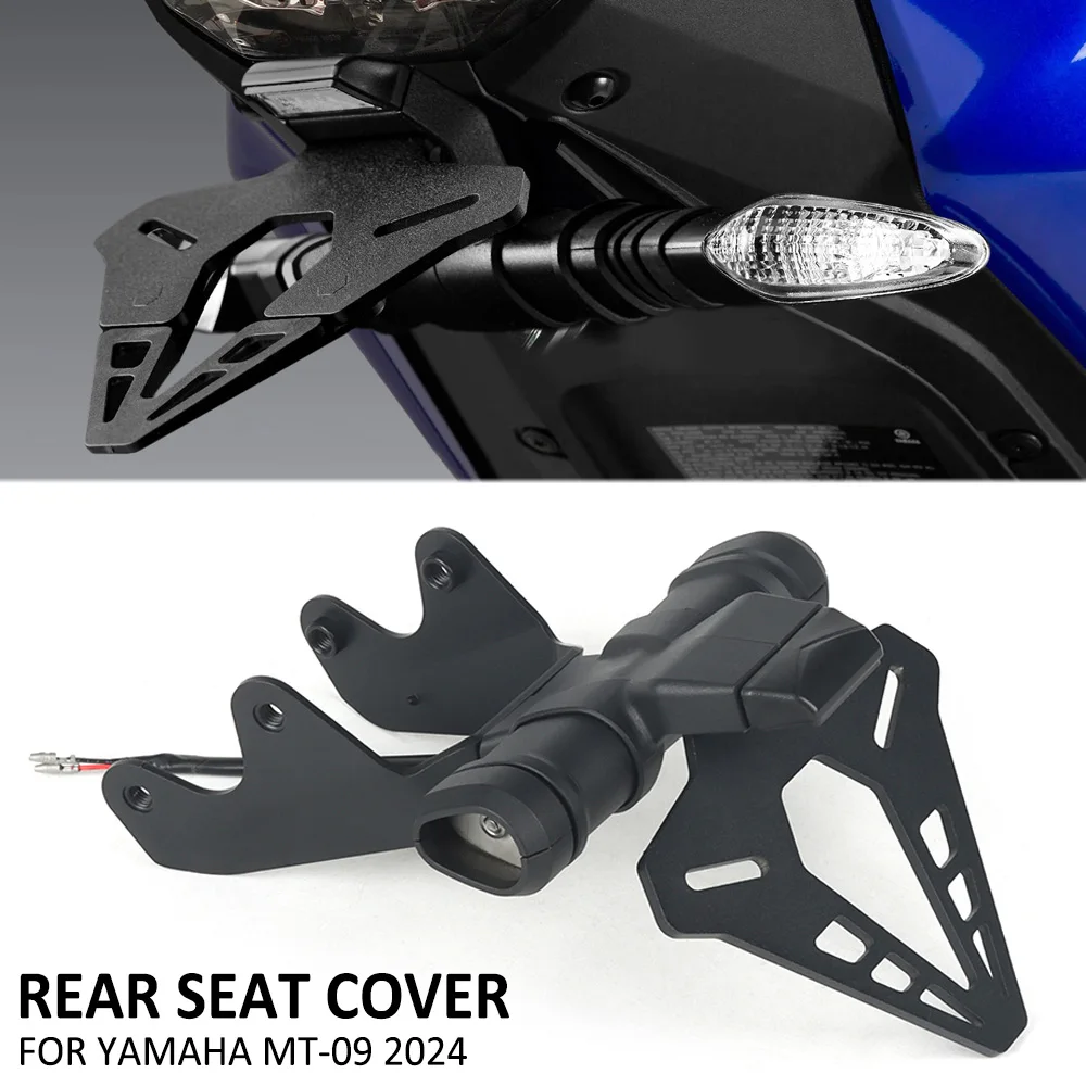 

FOR YAMAHA MT-09 MT09 2024 Motorcycle Rear Short Tail Stock License Plate Holder Tailstock Frame Bracket Kit