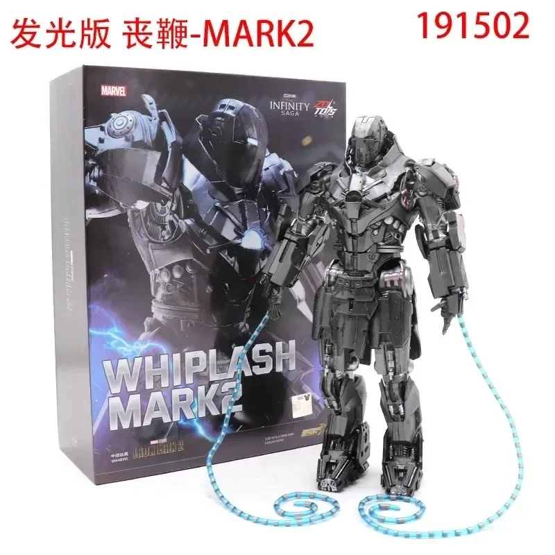 ZD Toys Iron Man 2 Whiplash Mark2 Marvel Led Light 16cm Action Figure The Infinity Saga Infinite X Action Movie Model Doll Toys