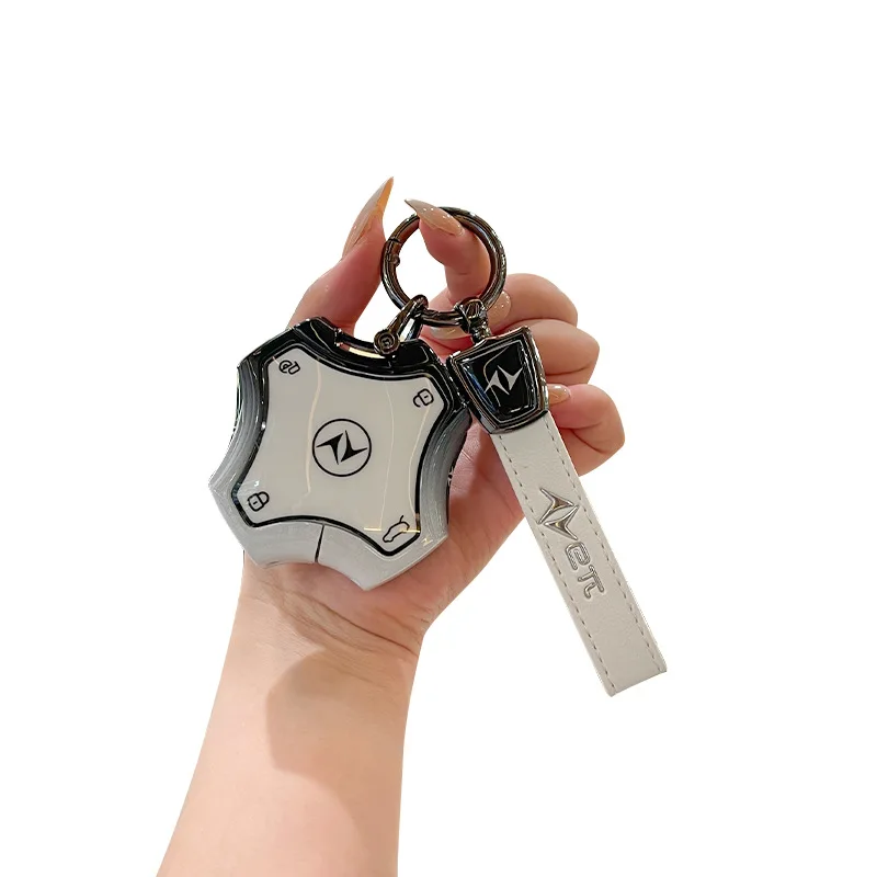 

Premium Zinc Alloy Key Cover Case for Dongfeng Eπ 008/eπ 007 (2024) - Protective Key Fob Shell Key Bag Chain
